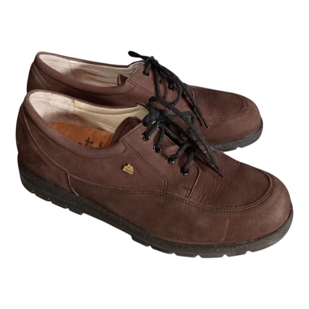 Finn Comfort Shoes Brown Leather Lace up Low Top Women's 7.5 C Made in Germany - Picture 2 of 10
